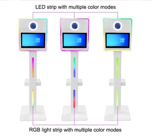 Photomaton 15,6 pouces avec appareil photo et imprimante, <span class=keywords><strong>cadre</strong></span> lumineux LED pour selfie, idéal pour les fêtes - Product Image 4