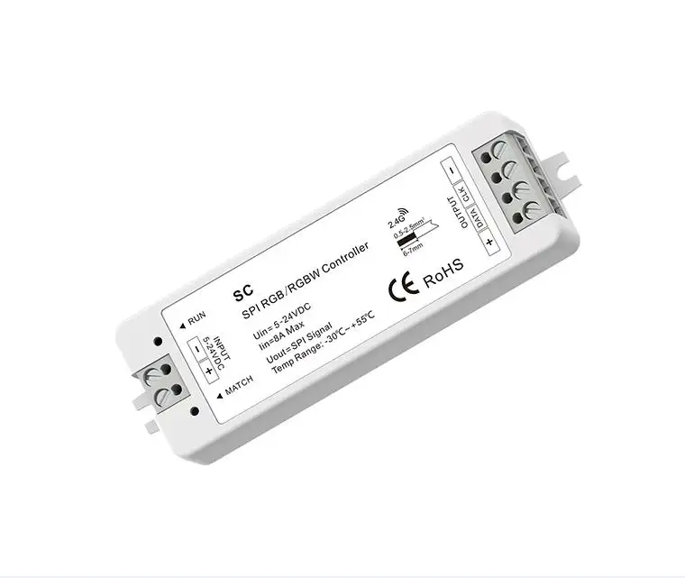 DC5-24V SC RF 2.4G SPI TTL RGB/RGBW LED RF Controller For Digital Led Strips