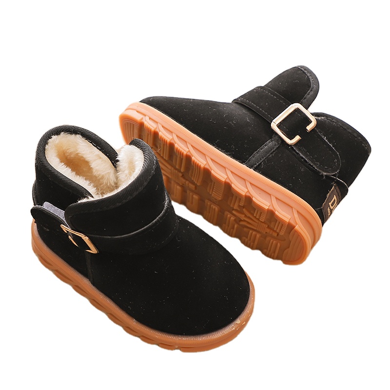 Children's Snowshoe Boys and Girls New winter velvet warm cotton shoes snowshoe children's cotton boots