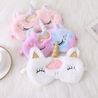 Masque de sommeil Heenlong mignon en fourrure blanche, masque pour les yeux, élastique, confortable, en fourrure super douce pour les enfants, pour un usage domestique, cadeau pour enfants