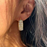 Nouvelles boucles d'oreilles Dazan 2027 en acier inoxydable plaqué or 18 carats, hypoallergéniques, polies, style vintage, grandes, serties de zircons corail 5A