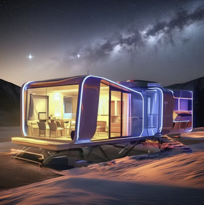 Gran oferta, hotel prefabricado de lujo, sala de exposición al aire libre, portátil, móvil, precio al por mayor, pequeña casa de cápsula espacial moderna - Product Image 1