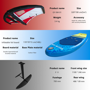 Ala de Wing Foil, Kitesurf, Wind Efoil, Hydrofoil, Tabla de Surf Inflable de PVC de Tres Piezas para Set de Wing Foil, Tela Oxford para Surf - Product Image 2