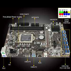 لوحة رئيسية B250C مطورة بـ 12 USB 3.0 إلى PCIe X16 <span class=keywords><strong>PCI</strong></span>-E 16X بطاقة رسومات LGA 1151 DDR4 SATA - Product Image 3