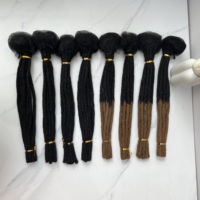 Extensions de Cheveux Humains Afro Brésiliens Vierges et Bruts 100%, Tresses au Crochet et Dreadlocks Économiques de 0,4 cm de Largeur