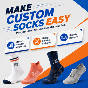 Chaussettes de sport en coton avec logo personnalisé, chaussettes de course athlétiques pour hommes, chaussettes de tennis à la cheville, respirantes, anti-humidité, compression, antidérapantes - Product Image 4