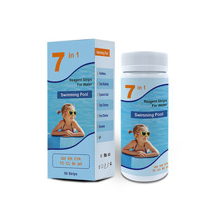 Bandelettes de <span class=keywords><strong>test</strong></span> de chlore PH polyvalentes 7 en 1, SPA, bandelettes de <span class=keywords><strong>test</strong></span> d'eau de piscine