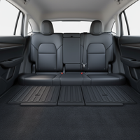 Tapis et coussin de siège arrière universels à design géométrique TPE 2021-2023 pour BYD Song PLUS SUV à énergie nouvelle