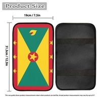 Coussin d'accoudoir universel pour voiture, design fin, imprimé drapeau de Grenade, housse d'accoudoir souple, ornement intérieur automobile