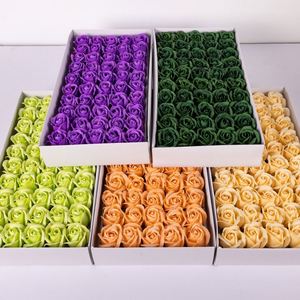 Set de Jabones de Tres Capas con Flores Artificiales de Rosa y Base, para Mujeres, Suministros para Bodas, Fiestas, Cumpleaños, Regalo de San Valentín - Product Image 2