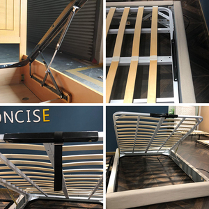 Kích thước tùy chỉnh khung giường kim loại nặng với những thanh gỗ, dịch vụ OEM/ODM, thích hợp cho gia đình và sử dụng thương mại - Product Image 2