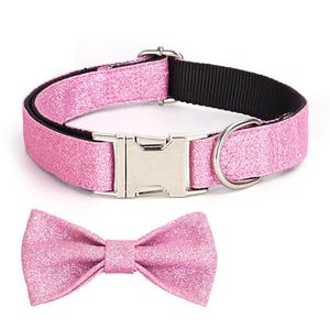 <span class=keywords><strong>Bling</strong></span> Dog Bow Tie Party Christmas <span class=keywords><strong>Pet</strong></span> Collar Outdoor Walking Nylon Collar Accesorios para mascotas Suministros - Product Image 4