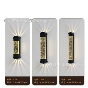 Lámpara de pared de cristal para exteriores, impermeable, luz para puerta de villa, foco ascendente y descendente, lámpara de pared de lujo para jardín y terraza - Product Image 3