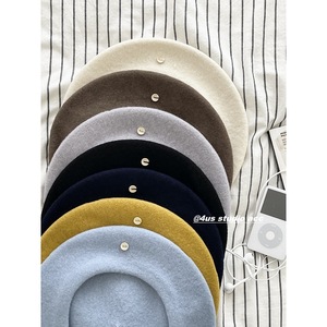 Boina de lana para mujer, resistente al viento, 56-58Cm, estilo inglés, sombrero de pintor retro para mujer - Product Image 3