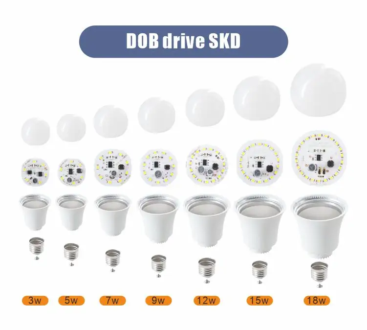 Детали для светодиодных ламп Skd Factory E27, материал для ряда светодиодных ламп A65 E27 B22 220 в лм 12 Вт, детали для светодиодных ламп в алюминиевом корпусе