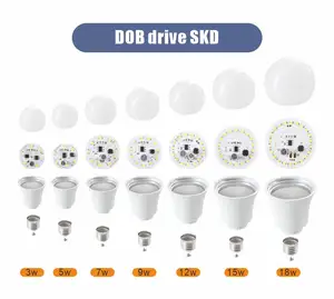 Skd fabrika E27 Led ampul parçaları Led ampul hammadde A65 E27 B22 220v 1200lm 12 Watt alüminyum gövde led ışık ampul parçaları