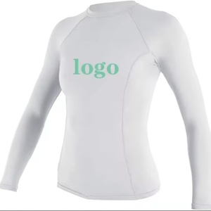 Women's Custom Long Sleeve <b>Compression</b> <b>Shirt</b> With Logo Sublimated Sun Protection Rashguard Design Your Own Gym Rash Guard - Product Image 2