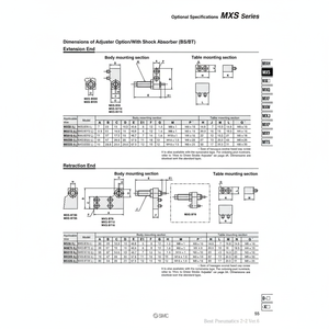 นิวเมติก SMC ปลายหดตัวปรับได้ MXS-AT25ชิ้นส่วนนิวเมติก - Product Image 1