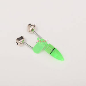 Ensemble de clochettes lumineuses de pêche vertes avec alarme, en acier inoxydable et plastique, alimentées par piles, pour cannes à pêche en lac, accessoires de pêche - Product Image 5