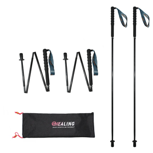 Bastones de Trekking Profesionales OKHEALING de Fibra de Carbono T800 con Mangos de EVA, Plegables, Estilo Nórdico - Product Image 1