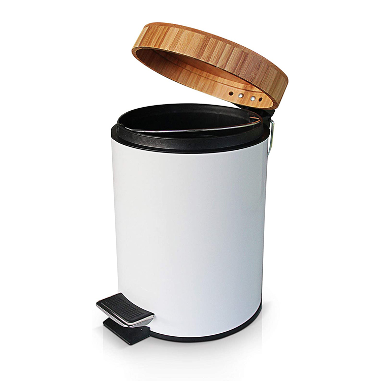 Bambus deckel Mll Mlleimer Abfall behlter Organizer Badezimmer Schritt  Mlleimer| Alibaba.com