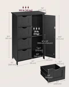 Armoire <span class=keywords><strong>de</strong></span> rangement moderne <span class=keywords><strong>scandinave</strong></span> personnalisée en MDF pour <span class=keywords><strong>salle</strong></span> <span class=keywords><strong>de</strong></span> <span class=keywords><strong>bain</strong></span> et salon avec 4 tiroirs - Product Image 6