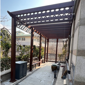 Pergola en alliage d'aluminium pour vignes, support <span class=keywords><strong>de</strong></span> plantes grimpantes, résistant à la rouille, imperméable et coupe-vent, pour <span class=keywords><strong>jardin</strong></span> et patio extérieur - Grande Vente - Product Image 4