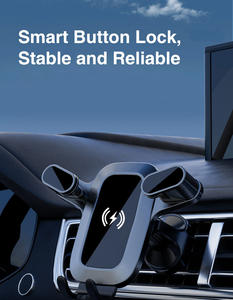 Support de téléphone pour voiture 2 en 1 <span class=keywords><strong>Chargeur</strong></span> sans fil 15W Charge rapide Fixation automatique <span class=keywords><strong>Chargeur</strong></span> sans fil pour voiture Support de téléphone - Product Image 2
