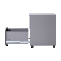 Classeur de bureau mobile à 3 tiroirs sous le bureau, petit meuble de rangement mobile en métal pour la maison, le bureau et les meubles de rangement