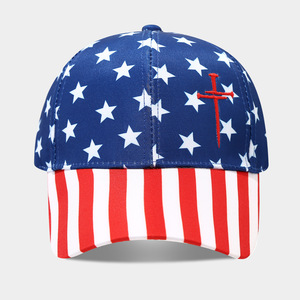 Casquette de baseball réglable à drapeau américain, vente directe usine, pour sports de plein air, idéale pour cadeaux - Product Image 3