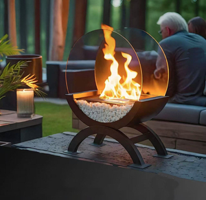 Chimenea de Escritorio con Calefacción Ambiental, <span class=keywords><strong>Estufa</strong></span> de Calefacción para Exteriores con Alcohol, Chimenea Decorativa de Etanol, Chimenea Vintage - Product Image 2