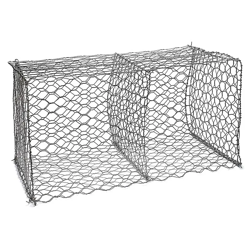 亜鉛メッキPVCコーティング蛇籠ボックスフラッド保護バリア六角形織りワイヤーメッシュ工場供給