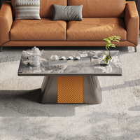 Mesa de Centro y Escritorio de Piedra Moderna Multifuncional para Oficina en Casa, Muebles de Recepción de Oficina de Lujo