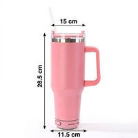 Gobelet musical intelligent Bluetooth en acier inoxydable 304 de 40 oz avec couvercle à paille et câble de chargement, idéal pour les cadeaux de Noël et les fêtes