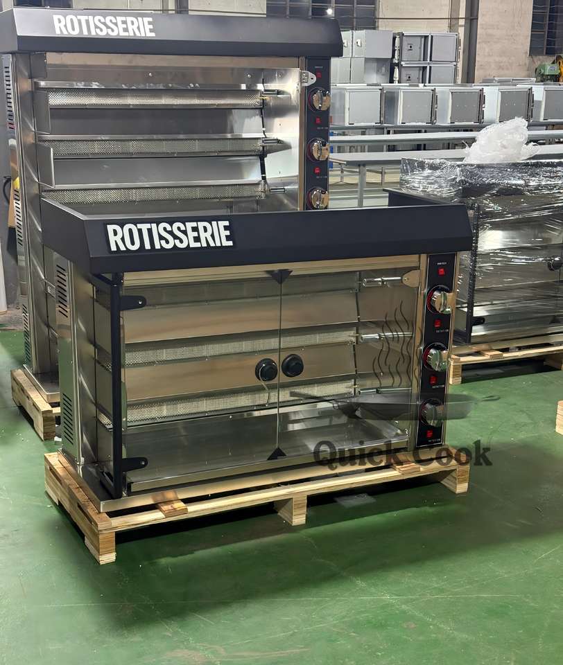 Professional 3 Rods Rotary Chicken BBQ Rotisserie Oven Gas/Electric ...