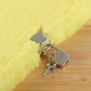 ปกสมุดไดอารี่ผ้ากำมะหยี่สีสำหรับเด็กผู้หญิงปกแข็งน่ารักมีกุญแจล็อก - Product Image 4