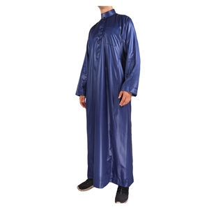 Бренд Al Haramain, Qamis для мужчин, в исламском саудовском стиле, в простых цветах, из полиэстера, <span class=keywords><strong>Jubah</strong></span> <span class=keywords><strong>Thobe</strong></span> - Product Image 5