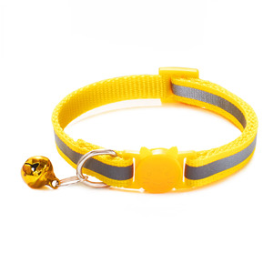 KingHon 18 Colors Reflective Strip <strong>Dog</strong> Collar <strong>Bell</strong> Reflect Light Night Adjustable Buckle Pet Nylon Quick Release Cat Collar - Product Image 4