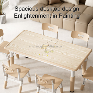 Tavolo e Sedie per Asilo VSUCH, Set di Mobili in Plastica per Bambini, Scrivania per Studio e Disegno, Arredamento per Cameretta - Product Image 5