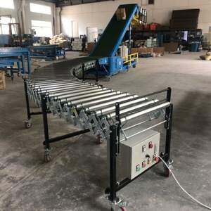 600/800mm Genişliğinde Taşınabilir Hareketli Konteyner Kamyonu Bantlı Yükleme Boşaltma Konveyörü, Çuval Taşıma için Esnek Makaralı Konveyör ile - Product Image 6