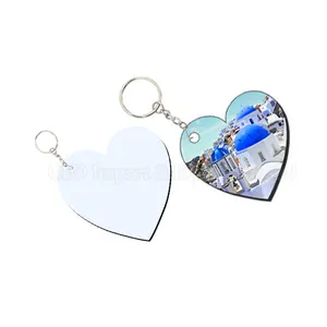 Guangzhou Souvenir Custom DIY blank MDF Wood Sublimation Keychain Keys Holder With Different Shapes For Christmas Friend Gift