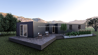 Maison modulaire flexible à 2 étages, cottage, 3 chambres, 3 salles de bain, résidence moderne préfabriquée, duplex, villa de luxe prête à l'emploi