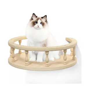 Cat Lounge Cat Wall Furniture Wall-mounted Solid Wood Hammock Cat Rack Habitat