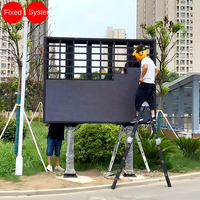 Affichage LED publicitaire extérieur étanche, boîtier noir, cadre électronique à défilement pour sous-titres, écran large couleur HD, Chine