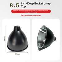 Réflecteur en aluminium pour lampe de terrarium 5,5-8,5 pouces, couvercle de réflexion en dôme profond pour reptiles