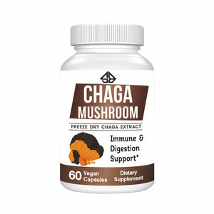 Suplemento de hongos Chaga OEM, certificado GMP, 60 cápsulas, apoyo para la salud inmunológica y digestiva de adultos, saludable - Product Image 4