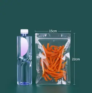 En Stock et personnalisé Transparent 3 joint latéral plat refermable Zip Lock emballage alimentaire sacs en plastique sacs en plastique transparents