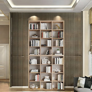 Bibliothèque Imre en pin atlantique à 24 étagères réglables, design moderne nordique minimaliste pour la maison et le bureau - Product Image 5