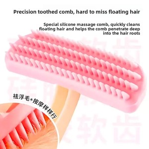 Brosse de toilettage pour lapins en silicone et gel, peigne pour poils flottants – Poils doux pour éliminer les poils lâches et réduire <span class=keywords><strong>la</strong></span> chute des poils chez les lapins nains - Product Image 3