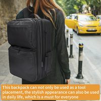 Tas Kosmetik Ransel Penyimpanan Kosmetik dengan Sekat Geser yang Dapat Disesuaikan, Cocok untuk Promosi
